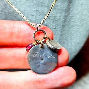 Charm gold filled necklace